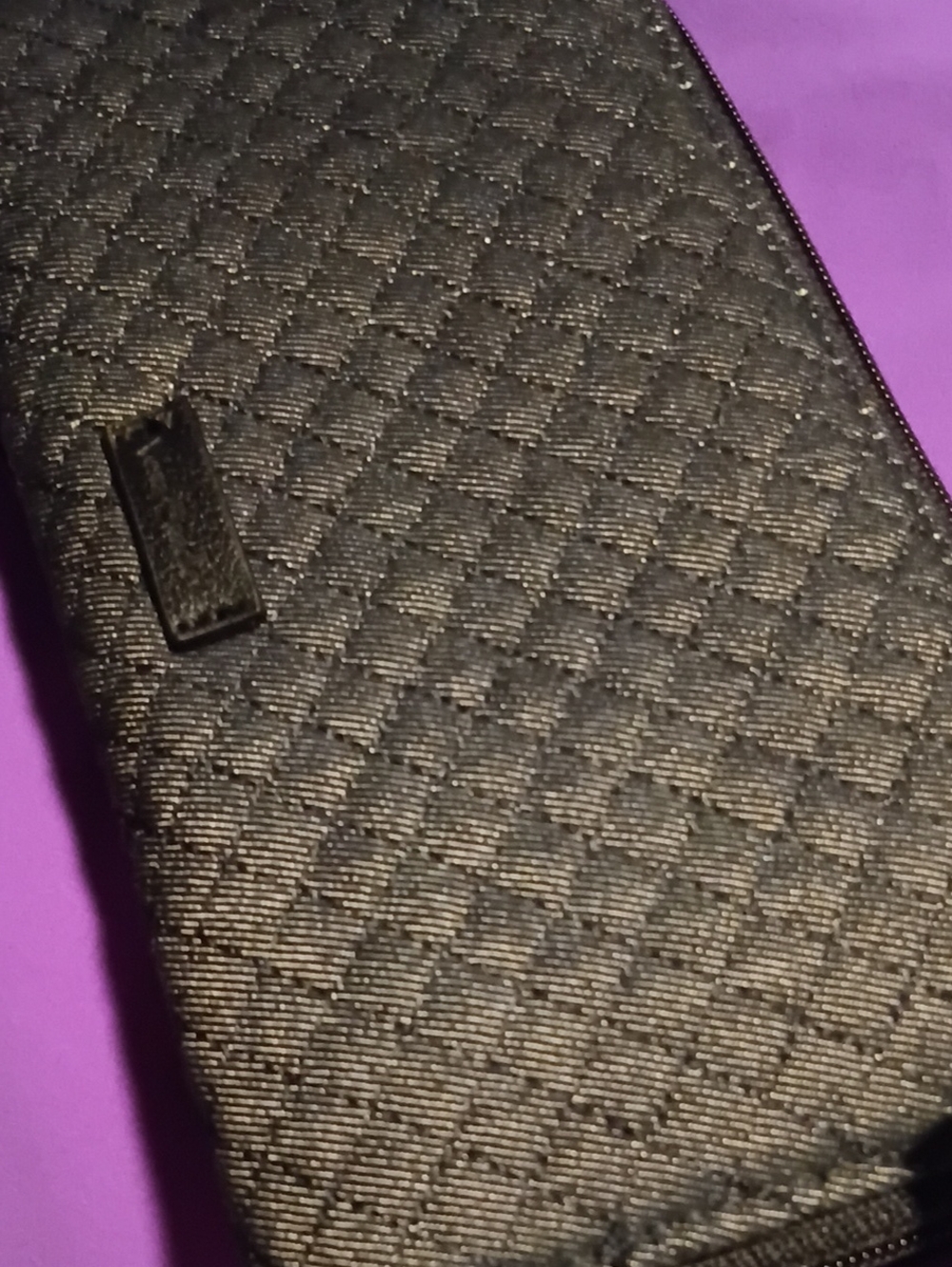 Vera Bradley Black Quilted Zip Pouch
